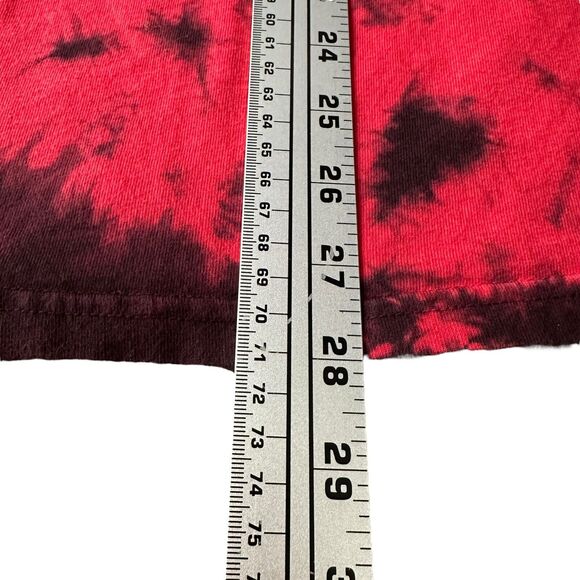 Affliction T-Shirt Men’s Medium Red Black Studded Indian Skull Short Sleeve Y2K - Picture 8 of 10